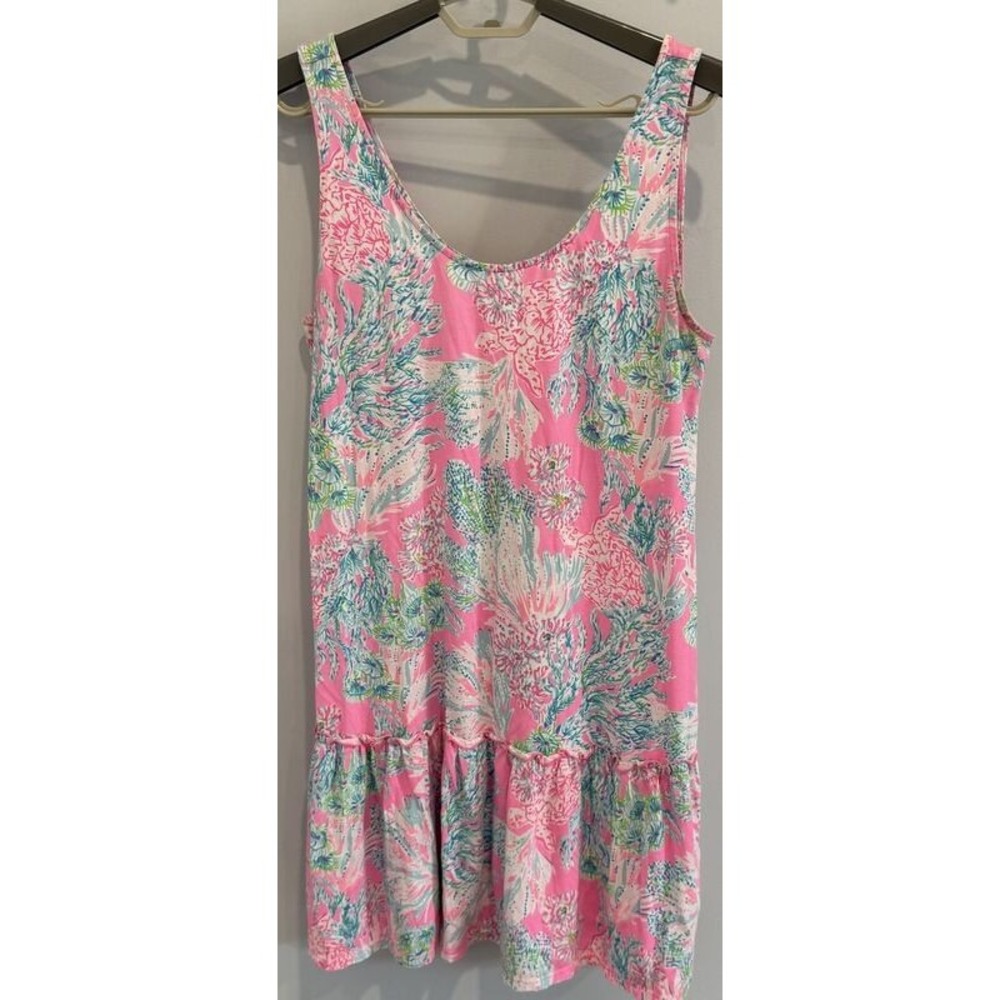 Lilly Pulitzer Skyelar‎ Summer Tank Dress Cotton Prosecco Pink Seaing Things M